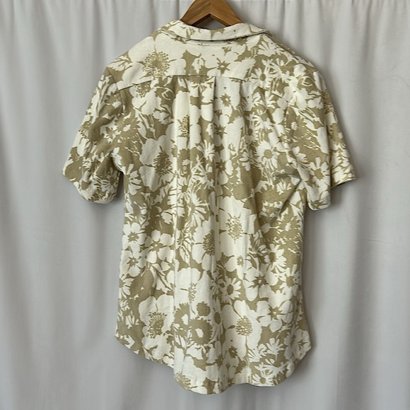 Faithfull The Brand NWT Montina Caronia Floral Sand Short Sleeve Shirt **Sz 4** - Picture 5 of 9